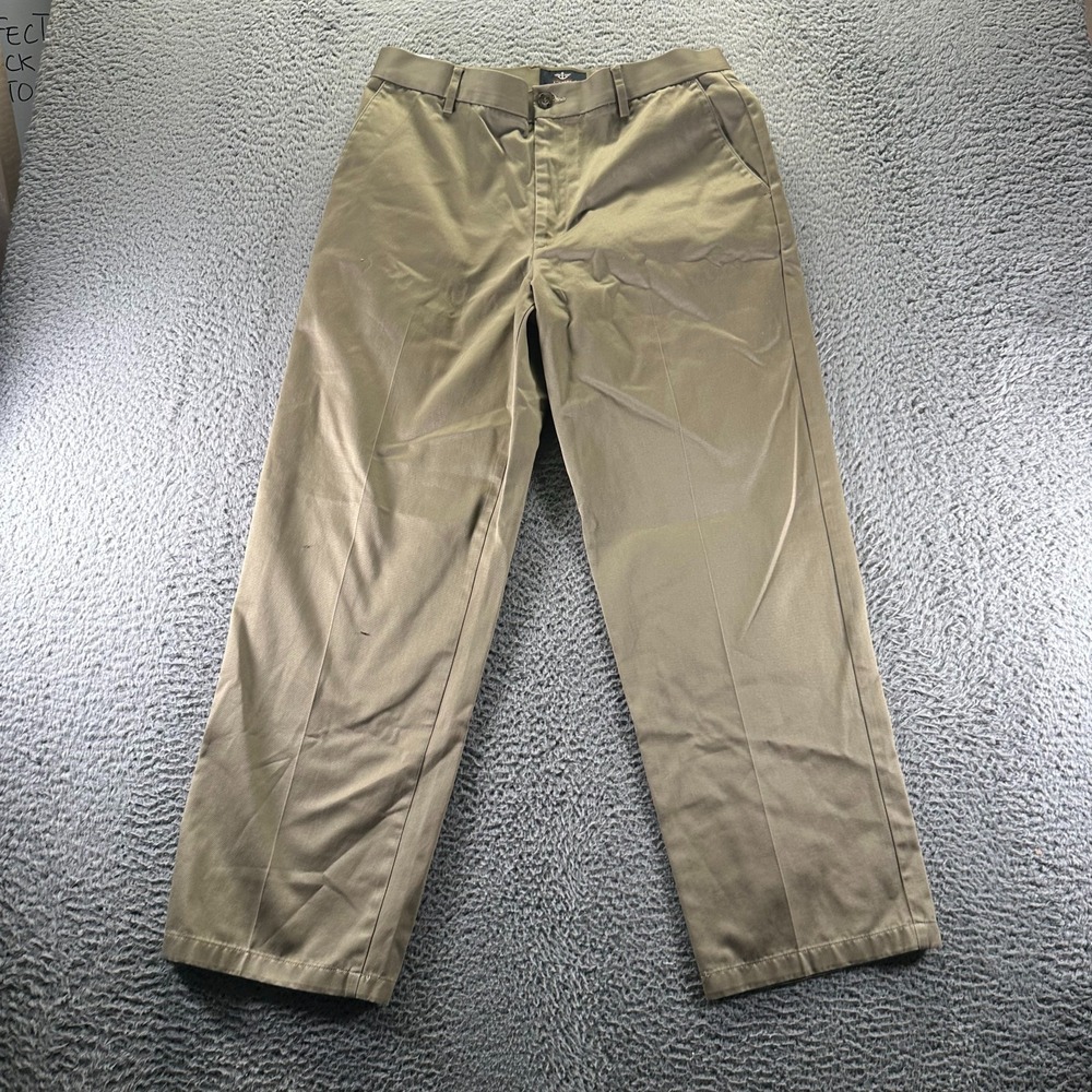 Dockers D3 Pant Mens 33x30 Brown Cotton Khakis Straight Classic Utility Workwear